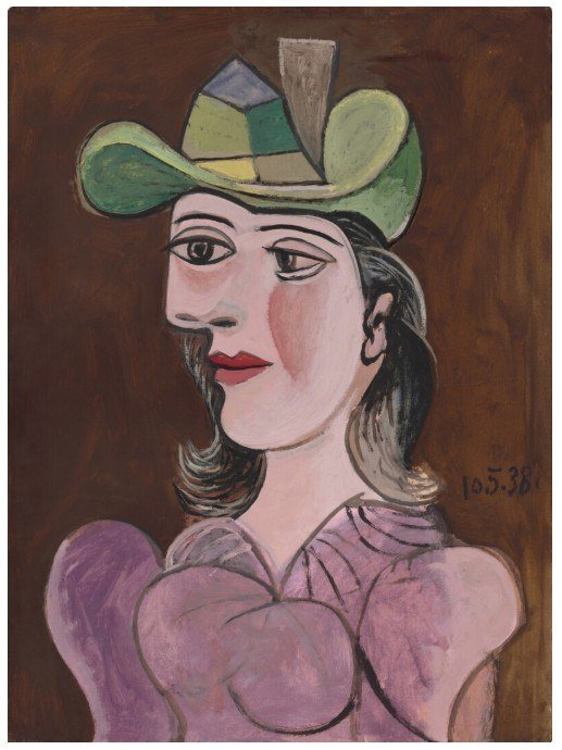Buste de Femme — Pablo Picasso, Oil on paper laid down on canvas, 1938