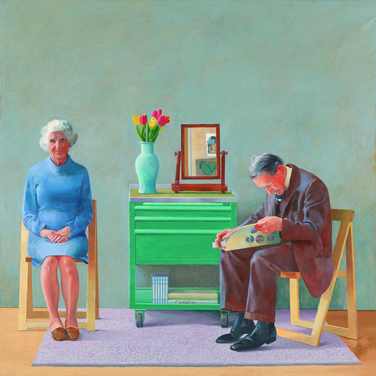 My Parents — David Hockney, Oil on Canvas, 1977